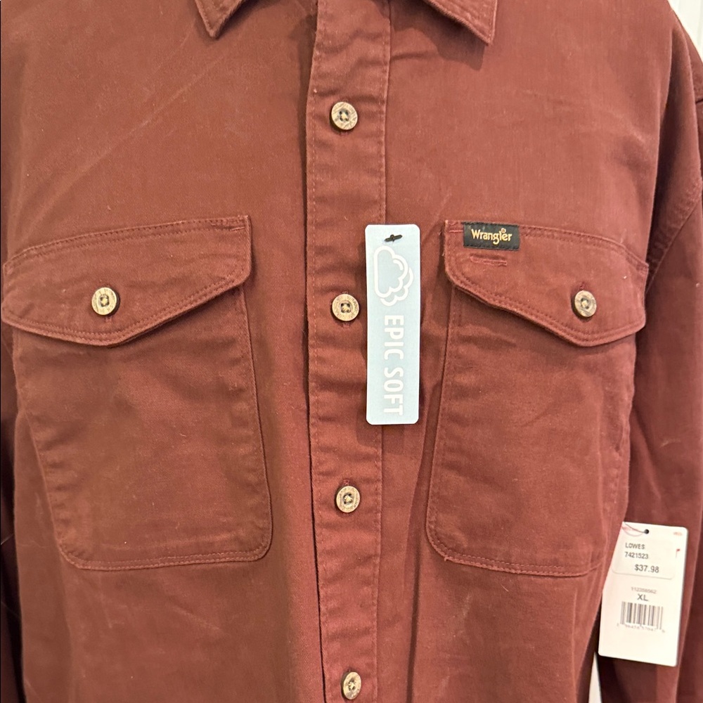 On Sale Today!!!
Wrangler Brick Red Long Sleeve Shirt - Picture 5 of 8